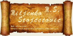 Miljenko Stojčetović vizit kartica